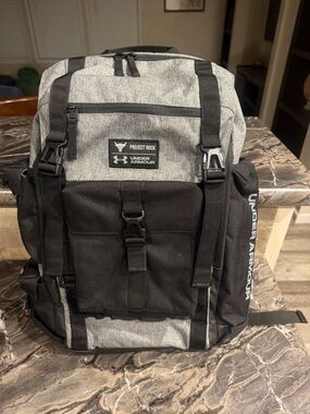Under Armour Project Rock Gray & Black Tactical Backpack